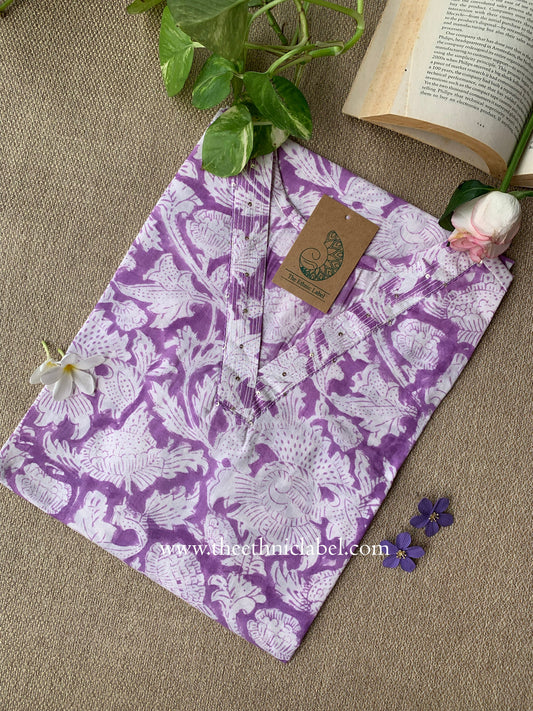 "Sia" Block Printed Cotton kurta