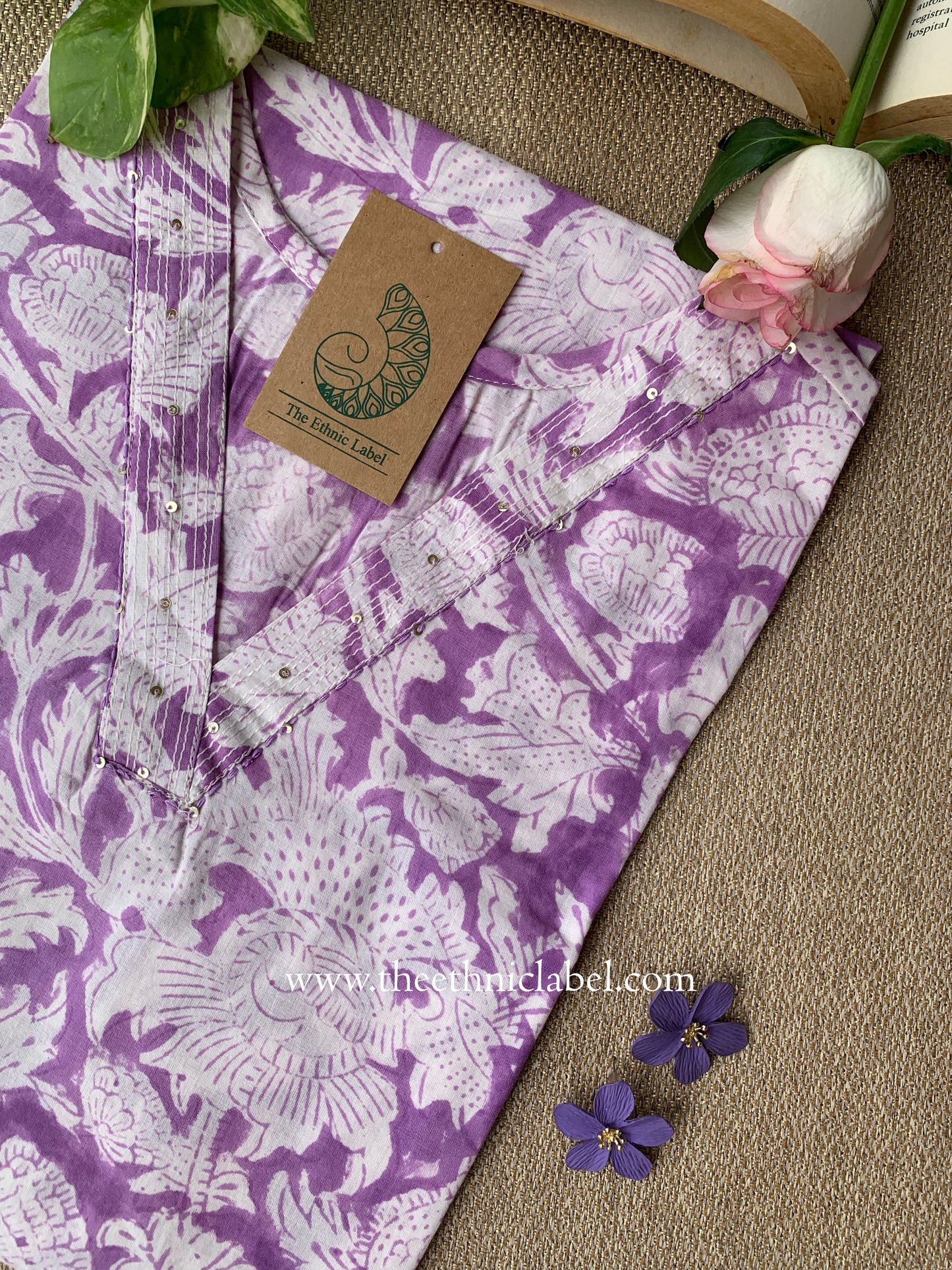 "Sia" Block Printed Cotton kurta