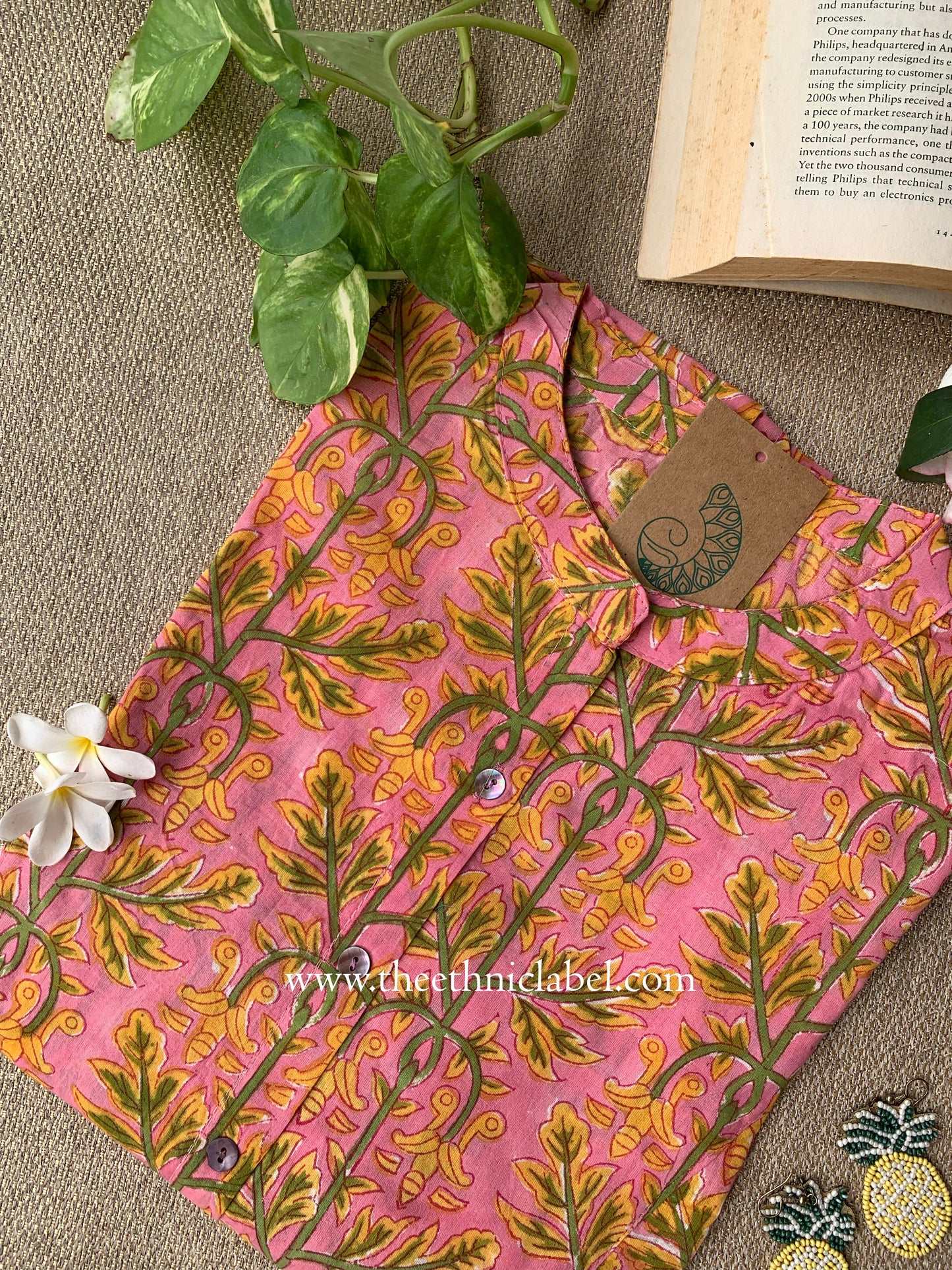 "Shikha" Block Printed Cotton Short kurta
