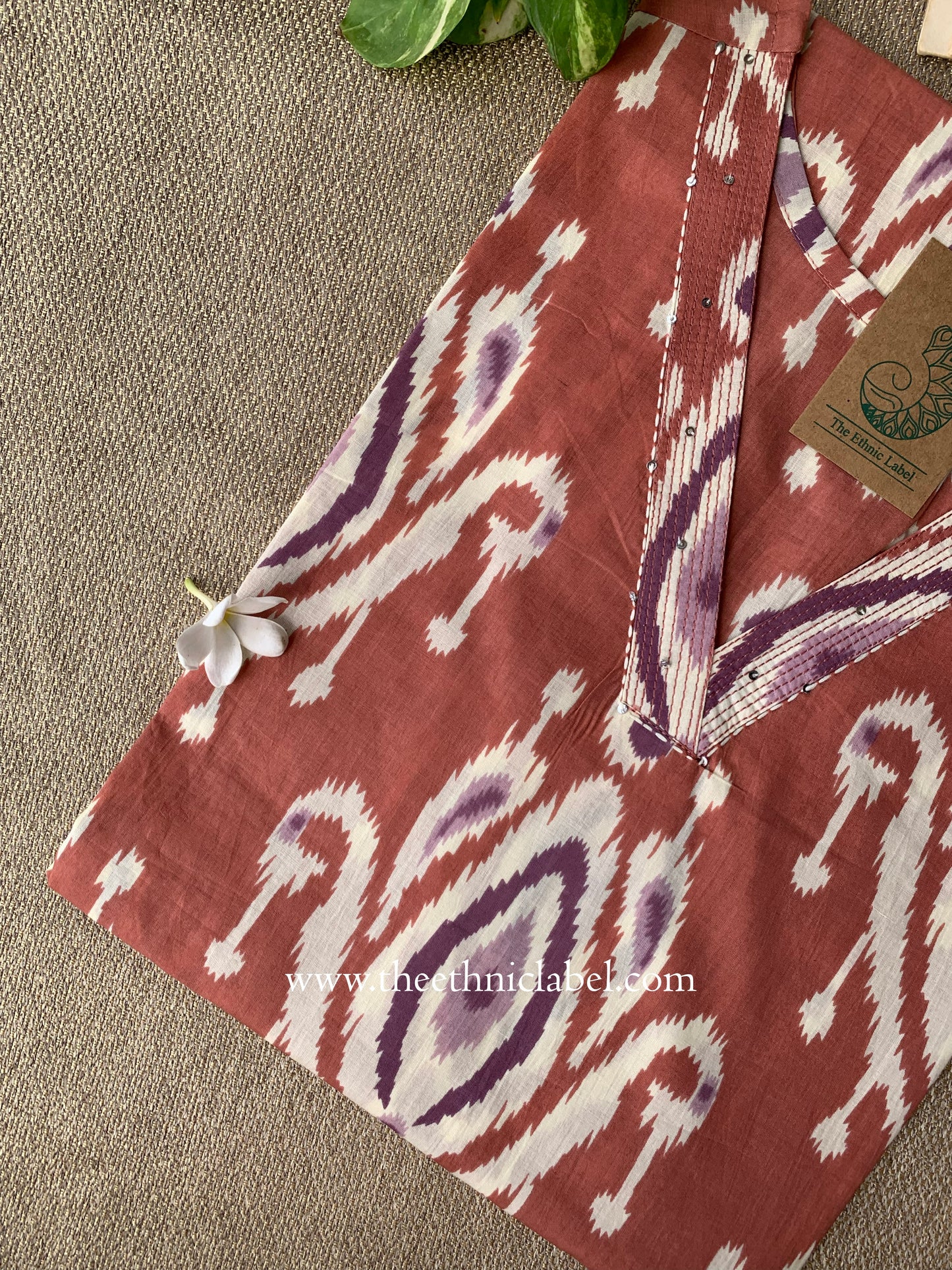 "Maati" Ikat Cotton kurta - Big Size