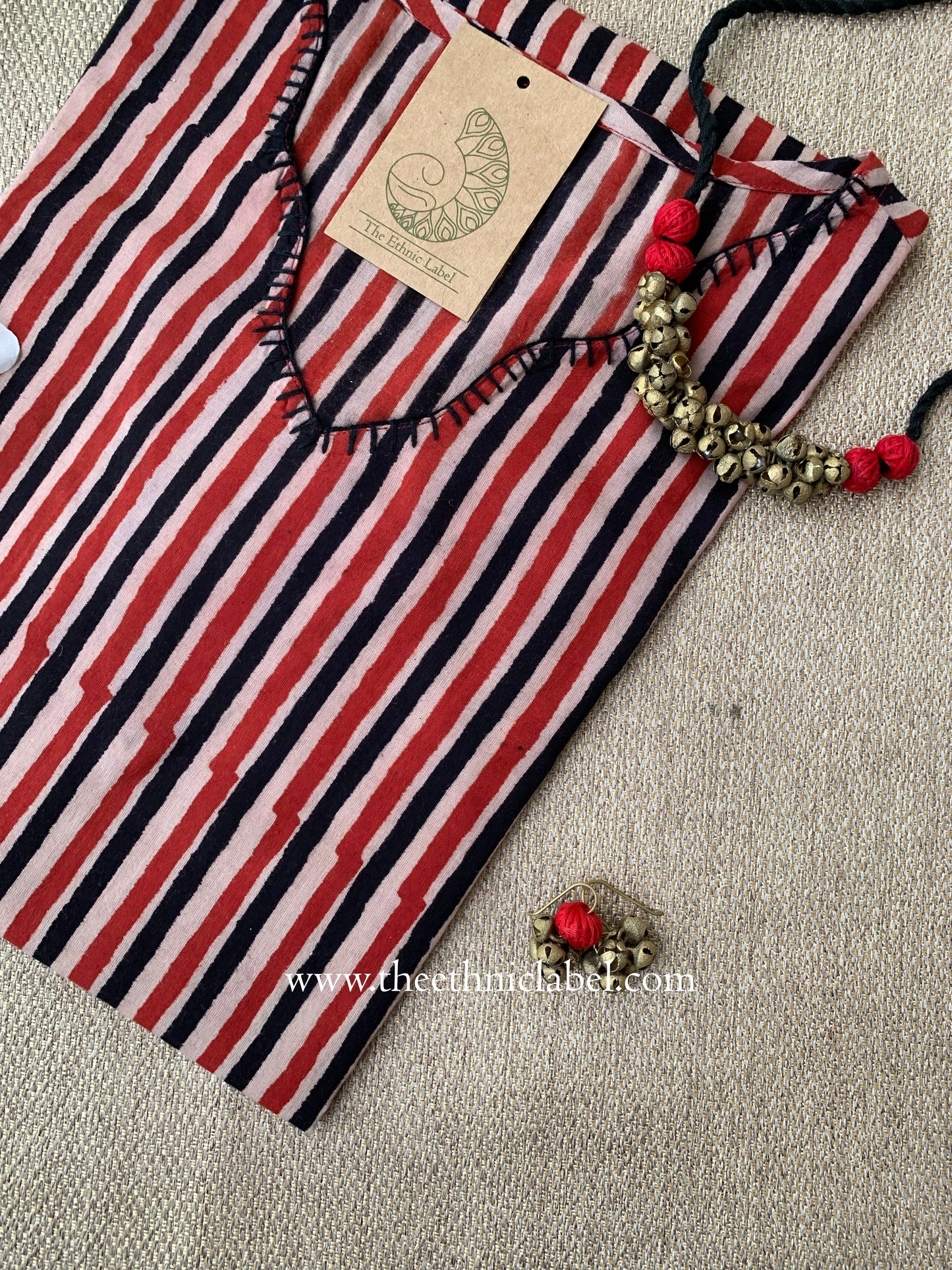 "Raqs" Hand Block Printed Cotton kurta