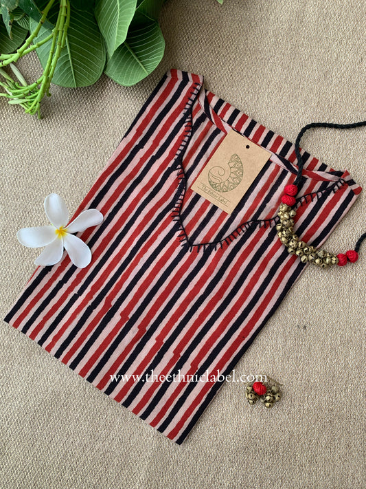 "Raqs" Hand Block Printed Cotton kurta