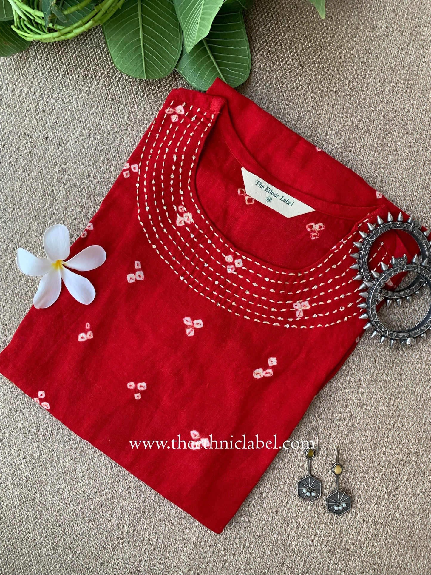 "Soumya" Pure Bandhani Cotton Kurta