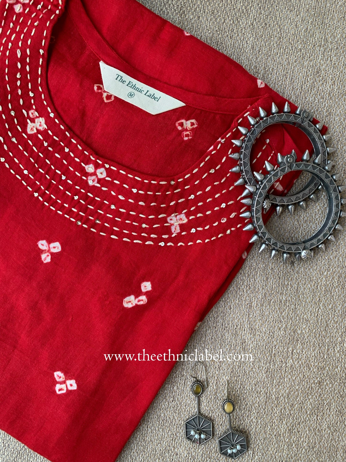 "Soumya" Pure Bandhani Cotton Kurta