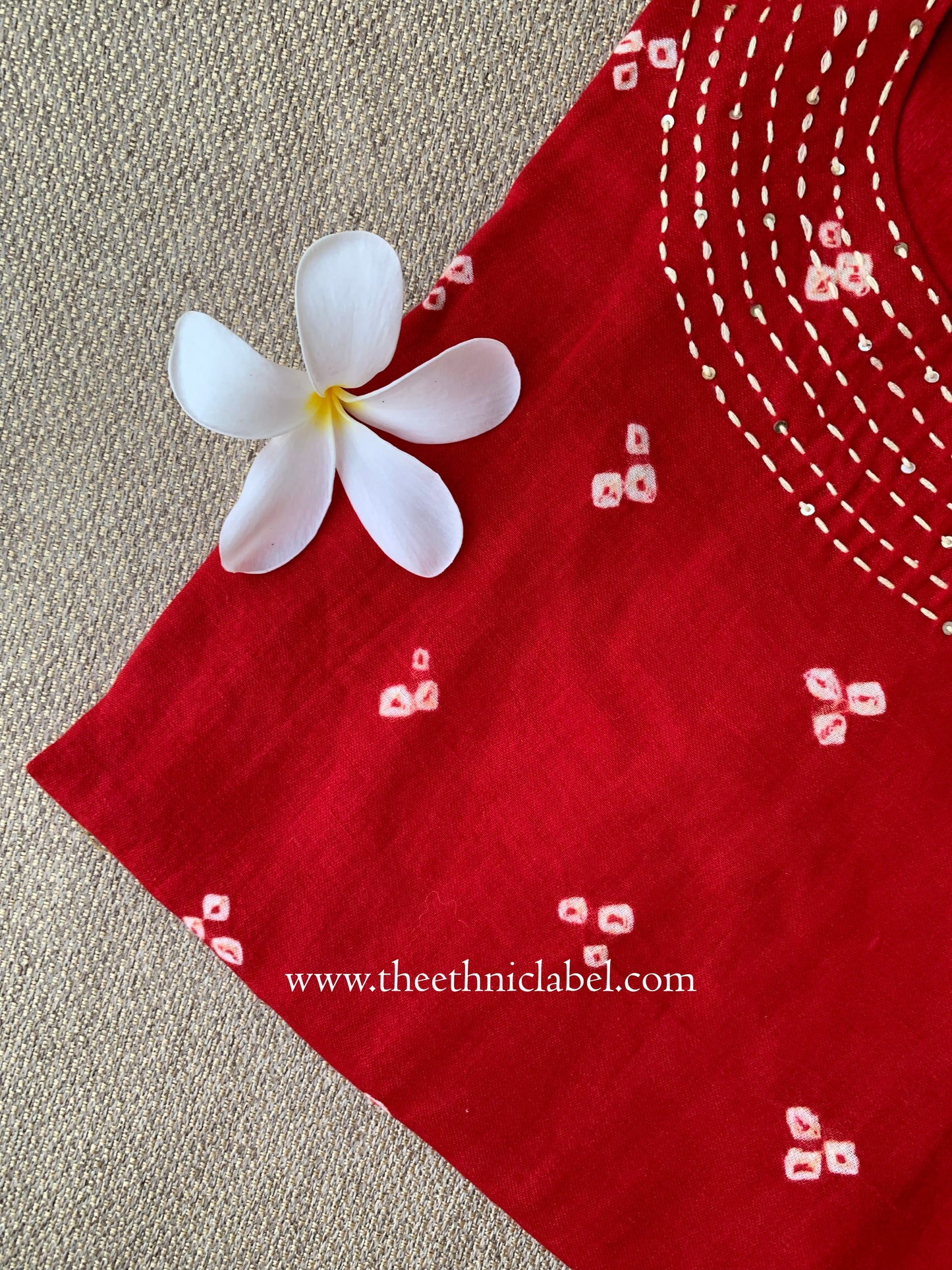 "Soumya" Pure Bandhani Cotton Kurta