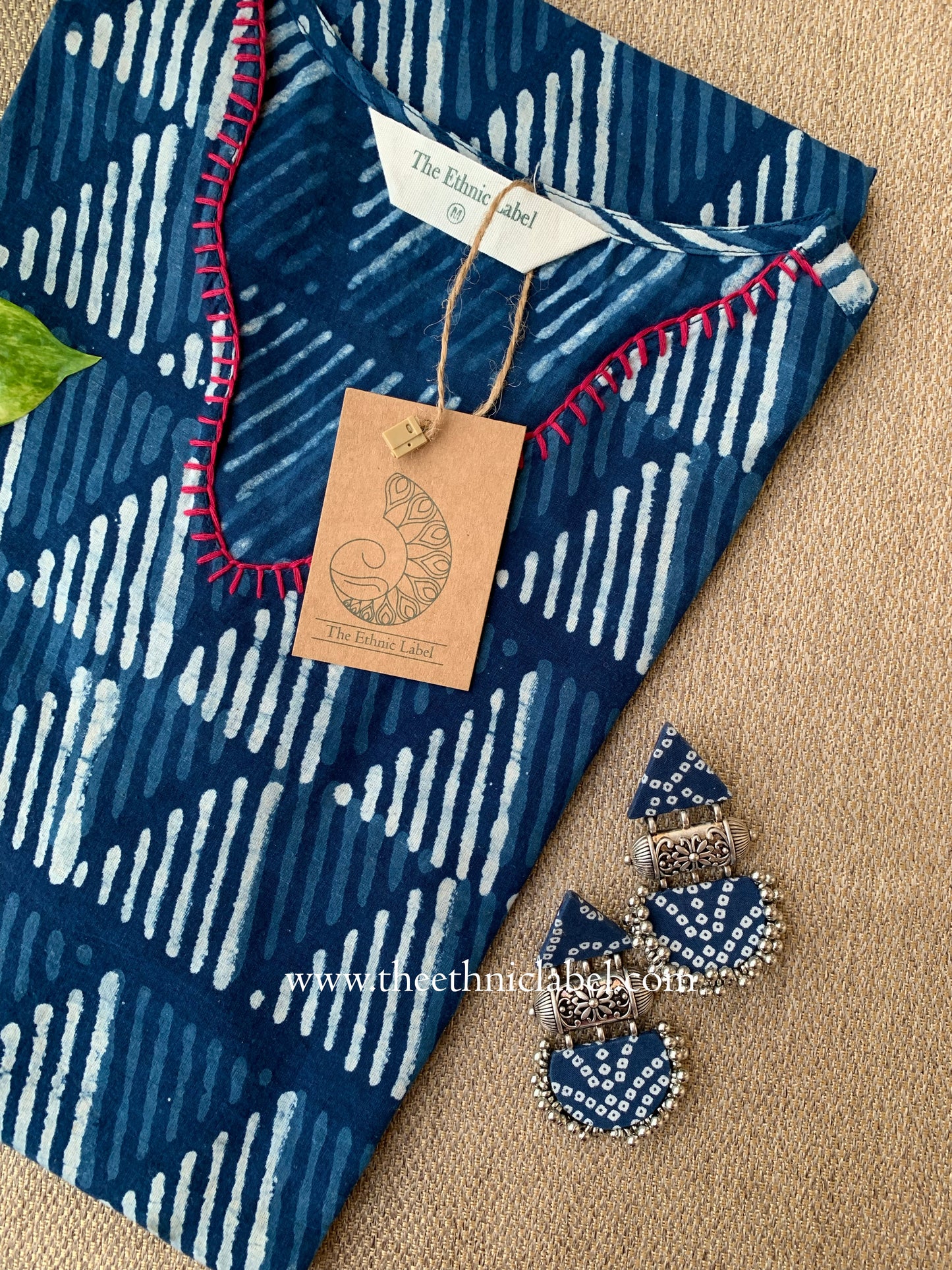 "Mahat" Hand Block Printed Scalloped Cotton kurta