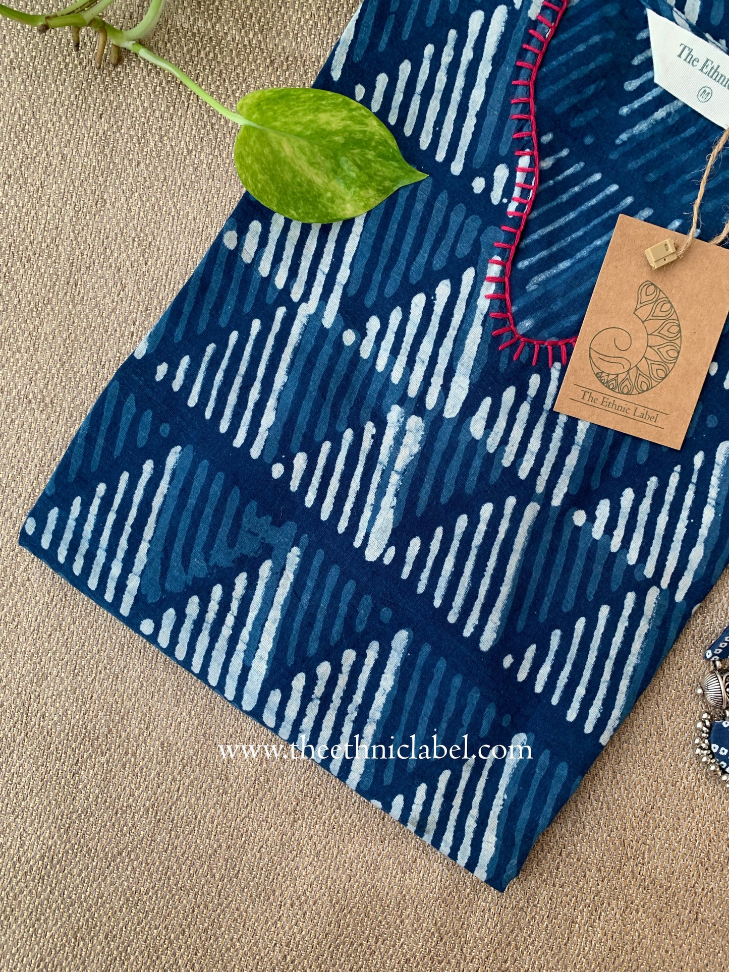 "Mahat" Hand Block Printed Scalloped Cotton kurta