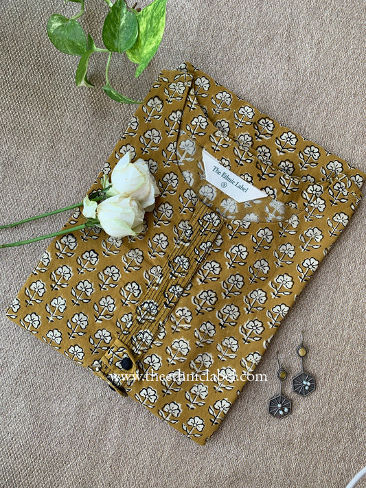 "Kshiti" Hand Block Printed Cotton kurta