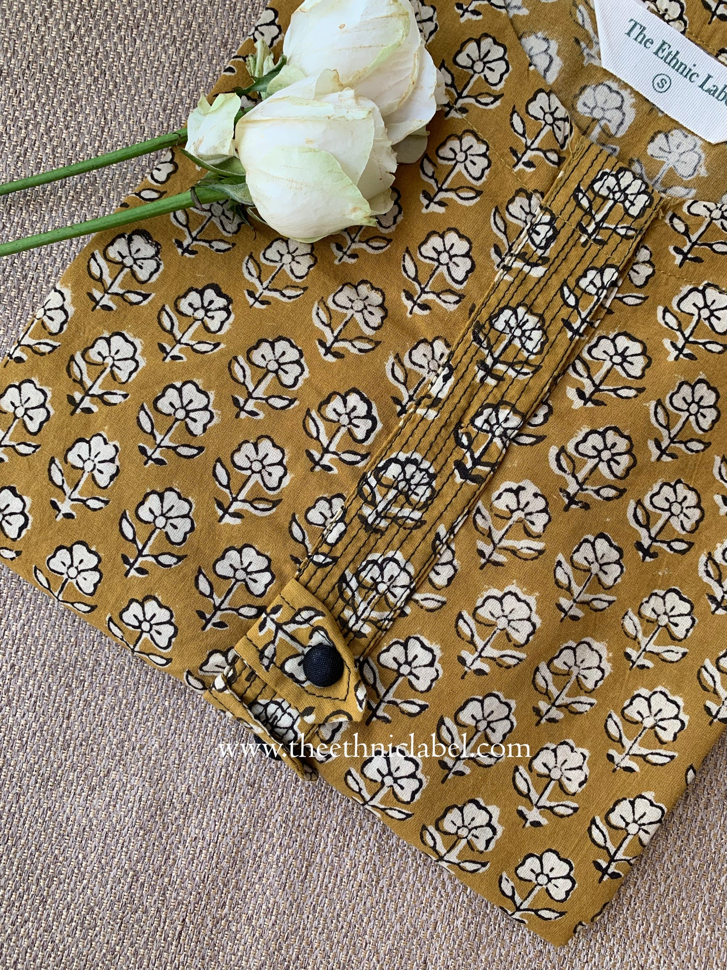 "Kshiti" Hand Block Printed Cotton kurta