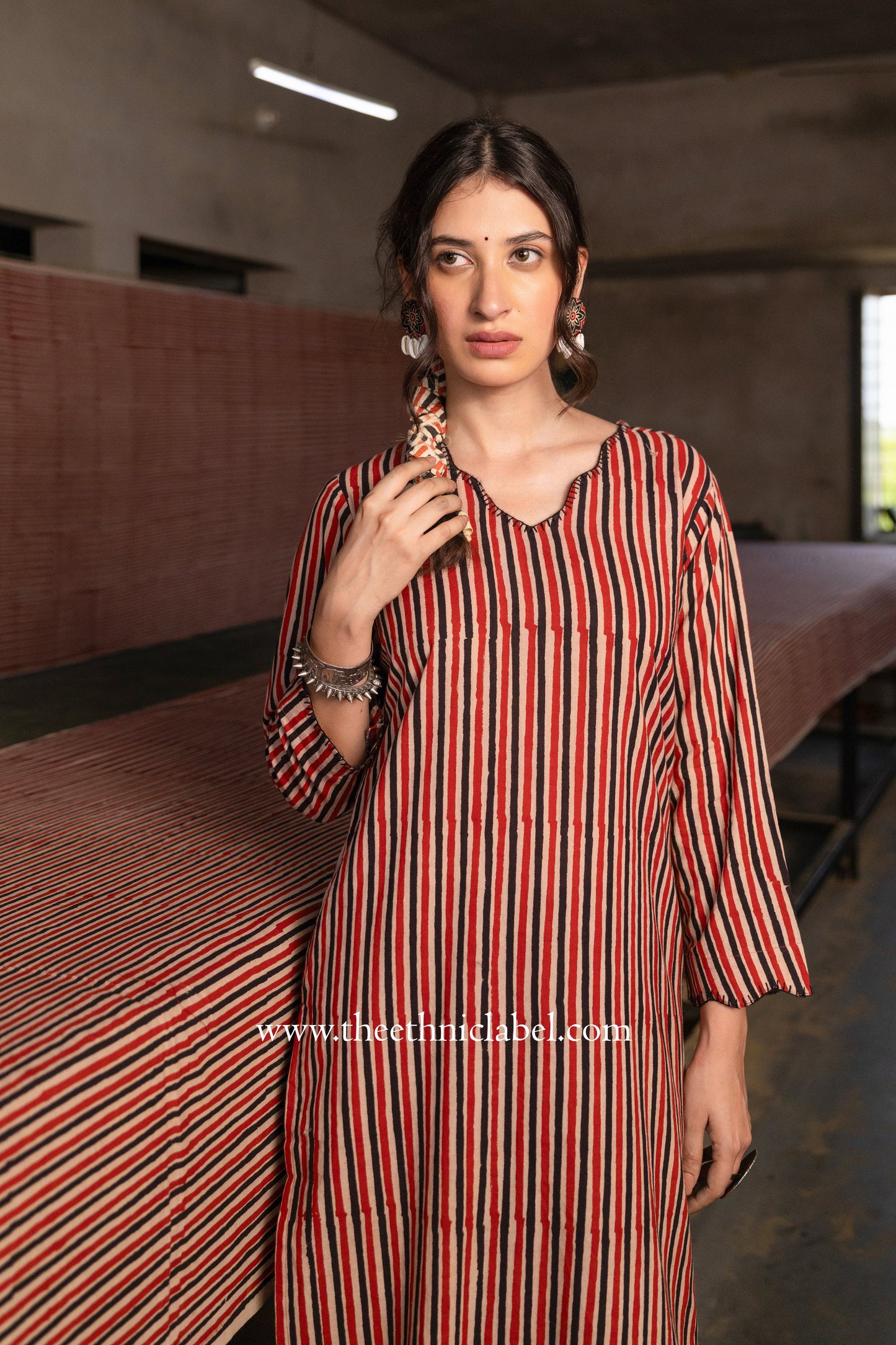 "Raqs" Hand Block Printed Cotton kurta