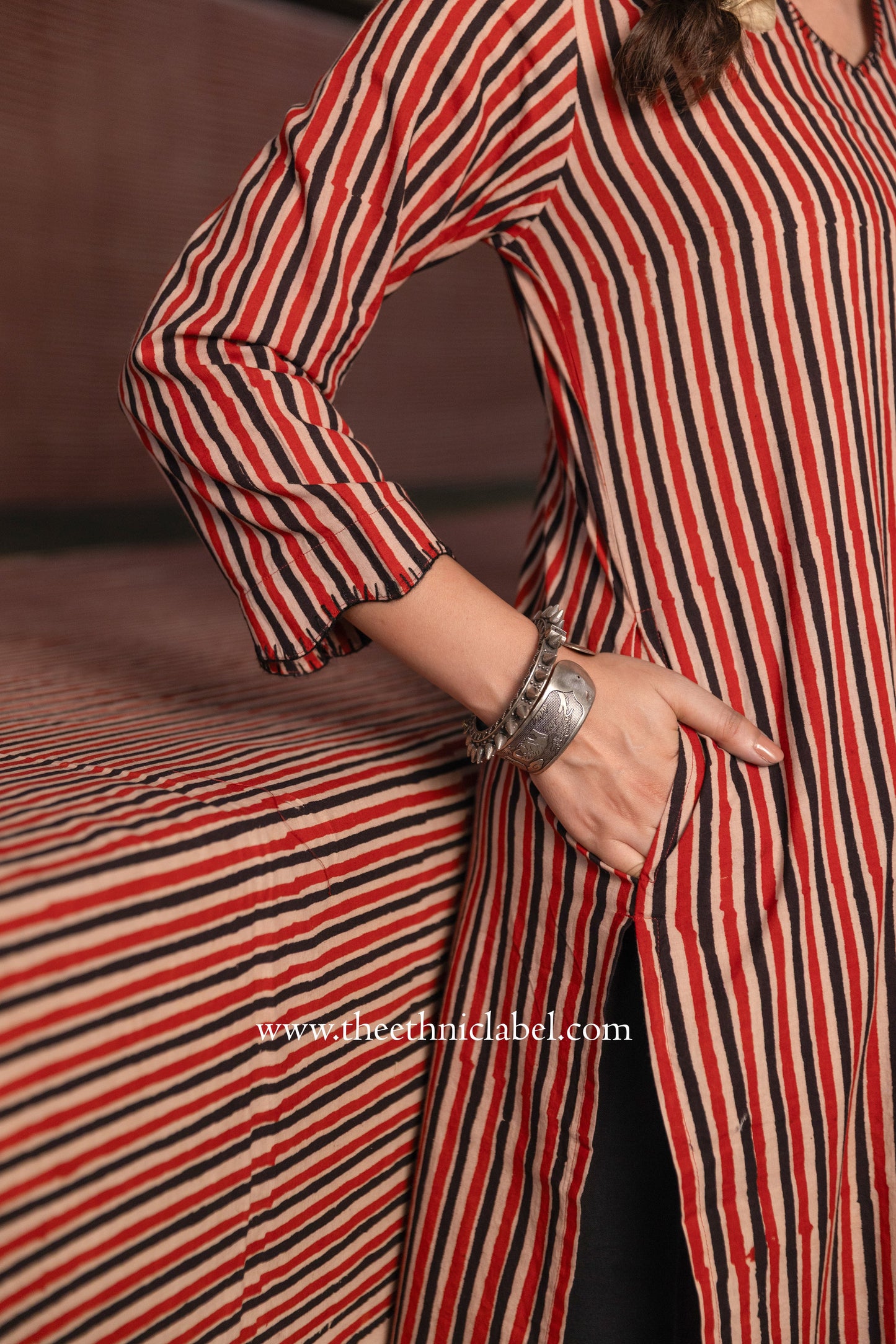 "Raqs" Hand Block Printed Cotton kurta