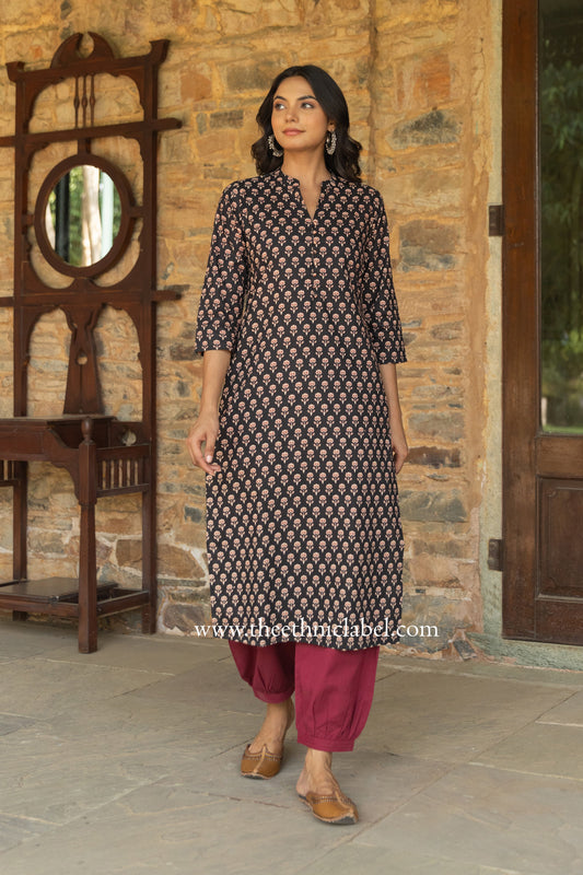 "Sukanya" Collared Cotton kurta