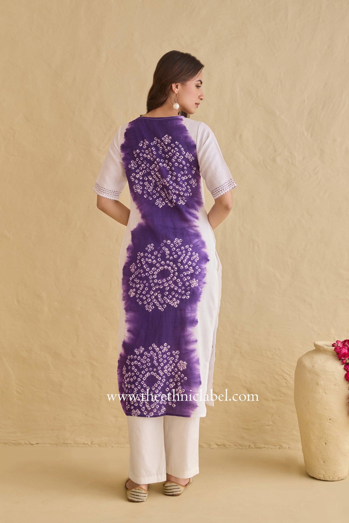 "Saaz" Pure Bandhani Cotton Kurta