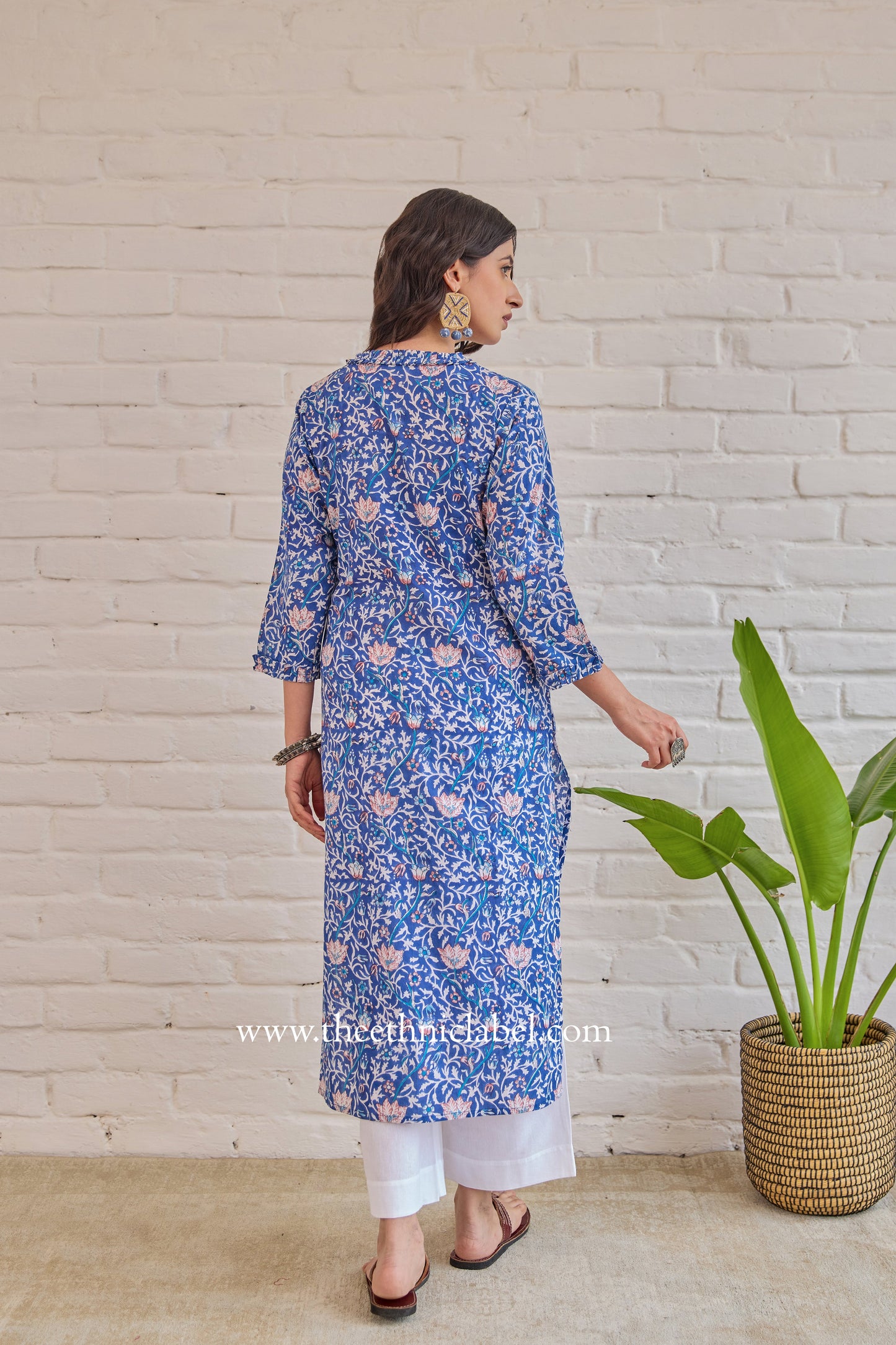 "Avnee" Hand Blockprinted Cotton Kurta