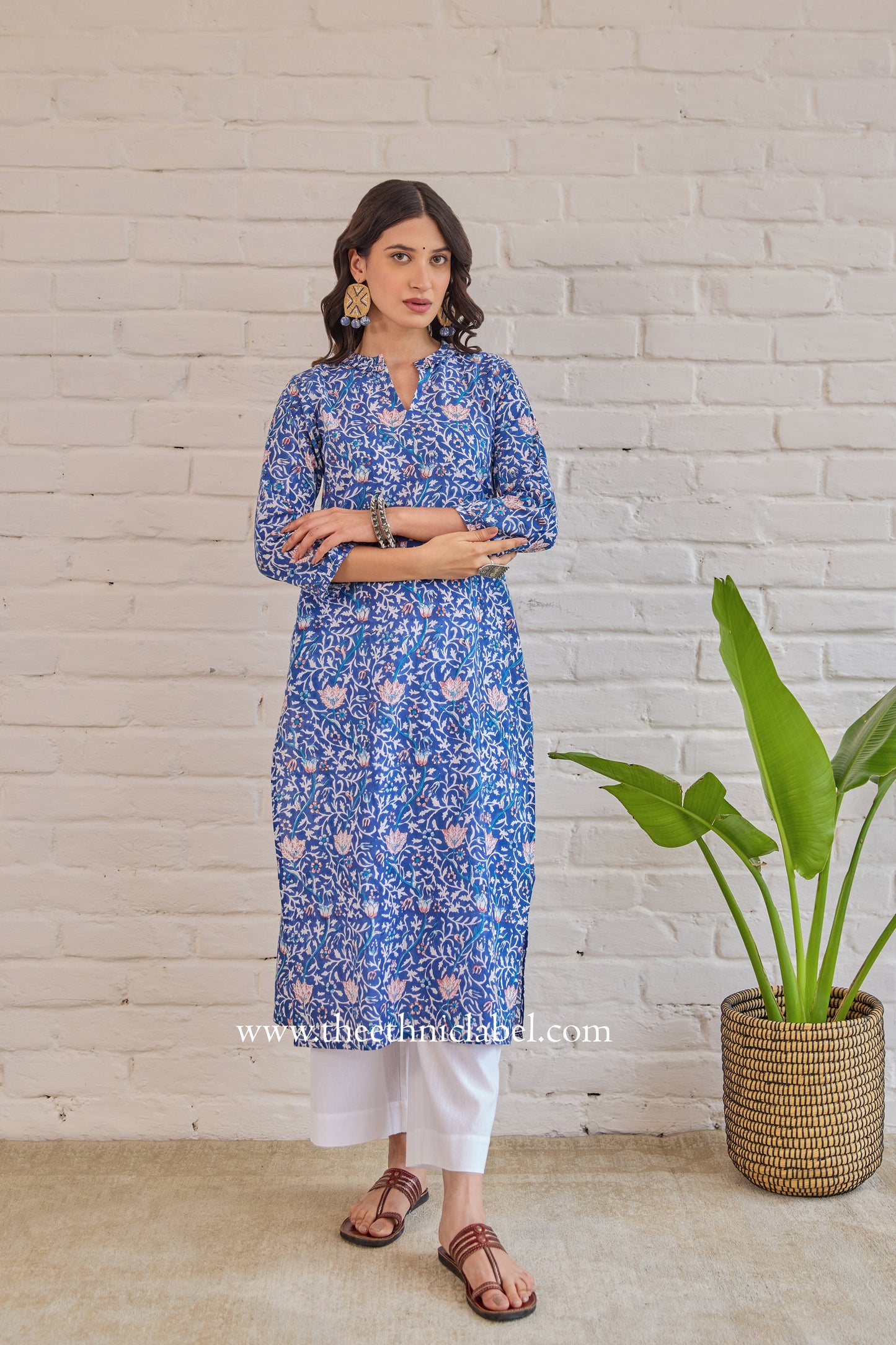 "Avnee" Hand Blockprinted Cotton Kurta