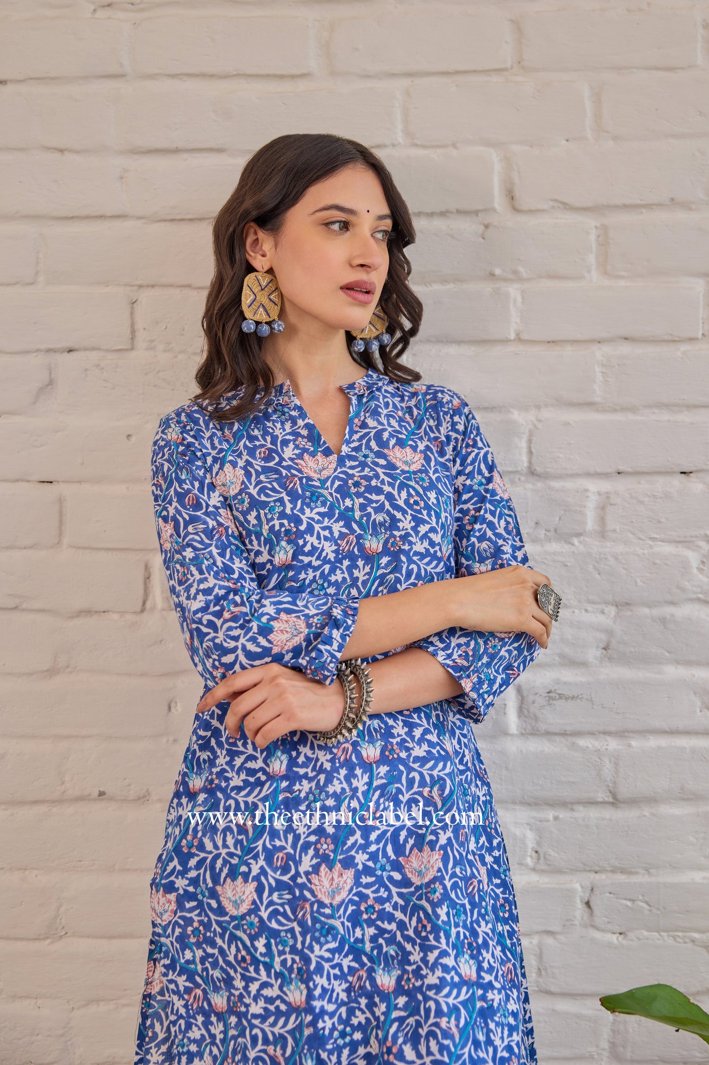 "Avnee" Hand Blockprinted Cotton Kurta