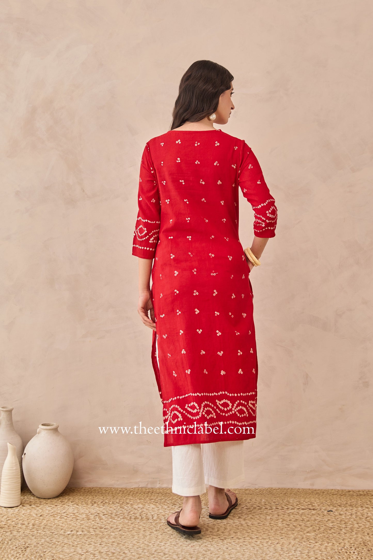 "Soumya" Pure Bandhani Cotton Kurta