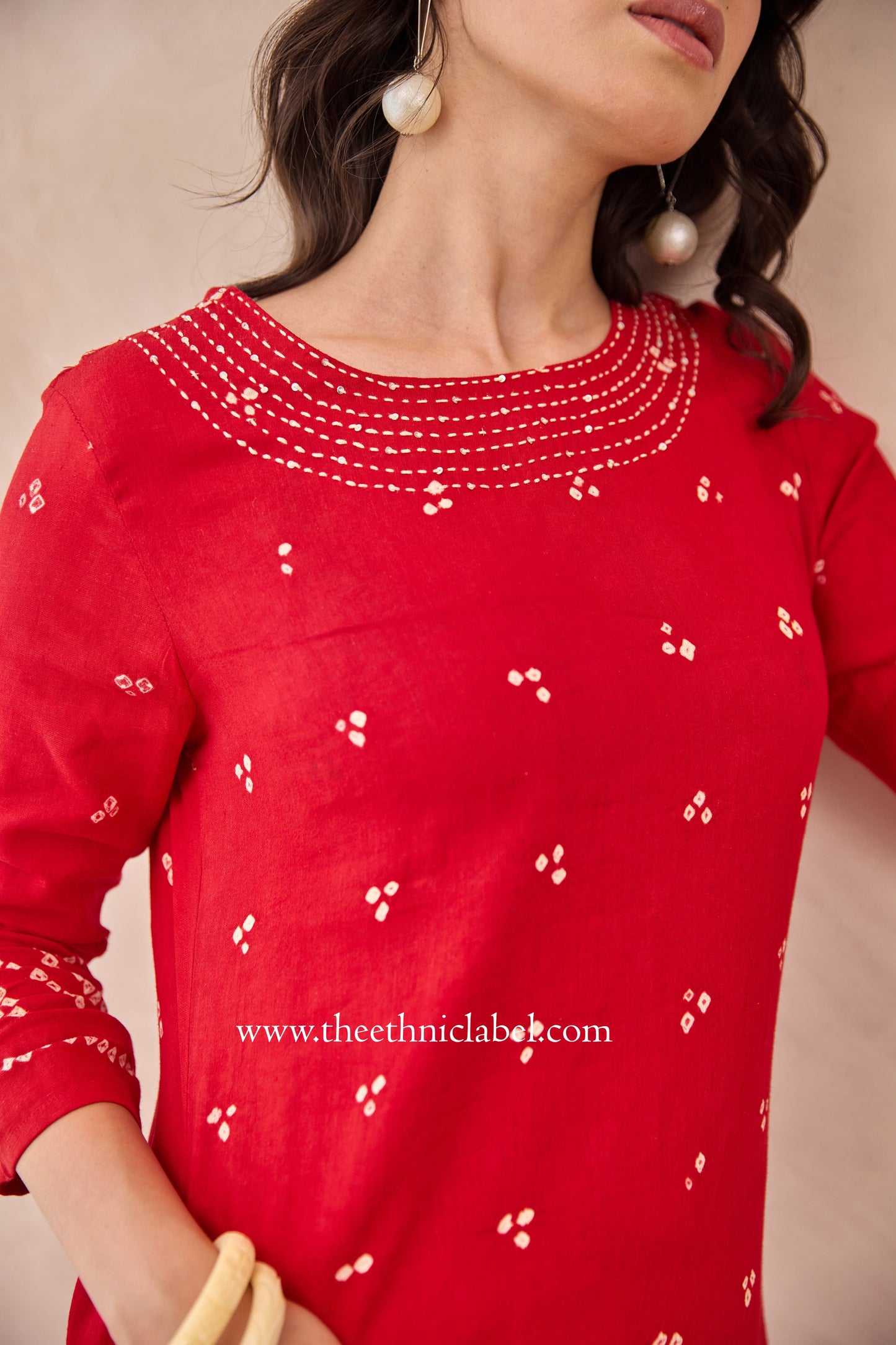 "Soumya" Pure Bandhani Cotton Kurta