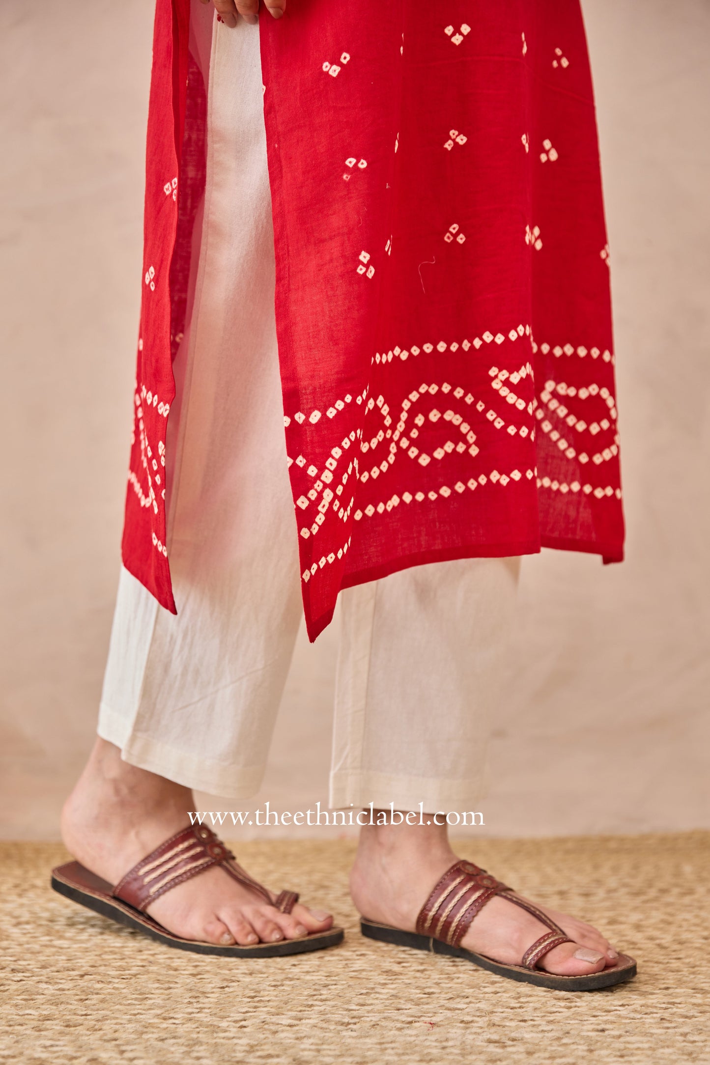 "Soumya" Pure Bandhani Cotton Kurta