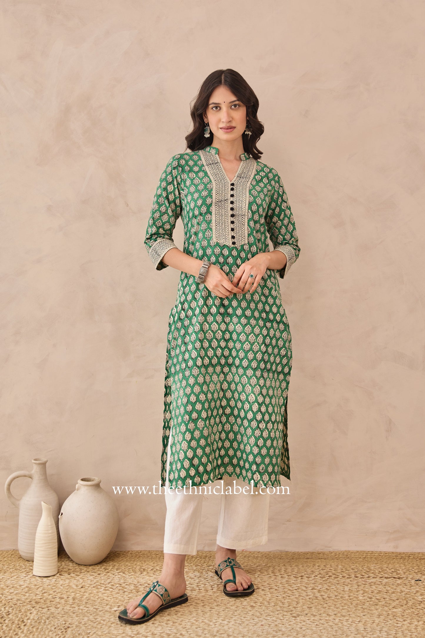 "Sreshtha" Hand Blockprinted Cotton Kurta