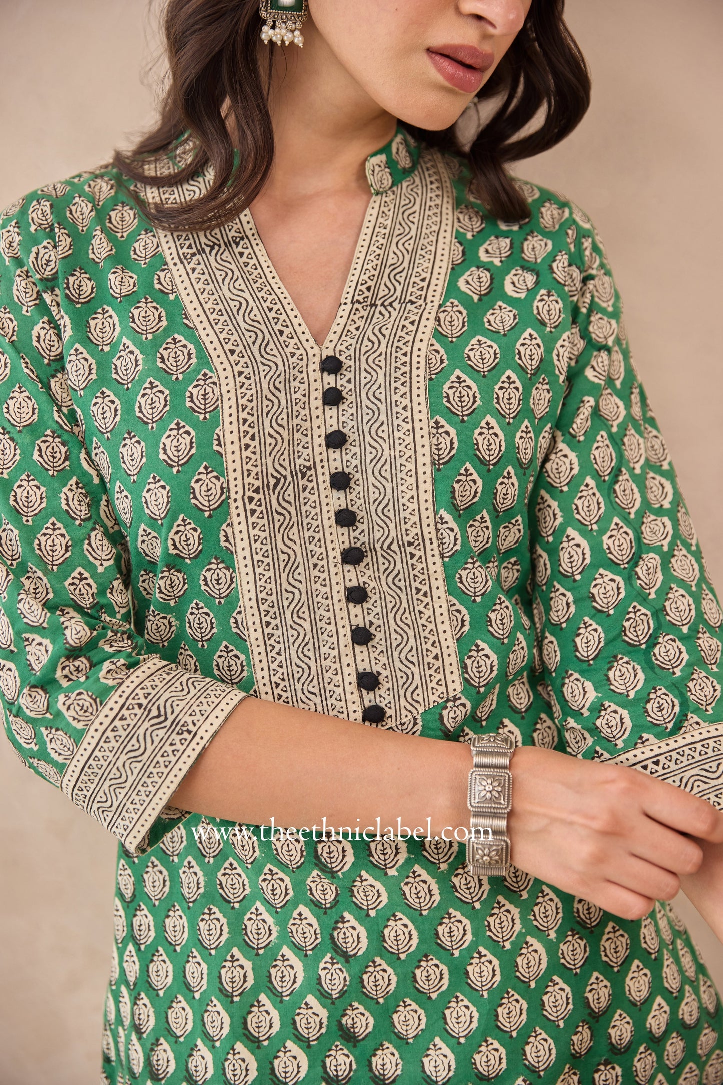 "Sreshtha" Hand Blockprinted Cotton Kurta