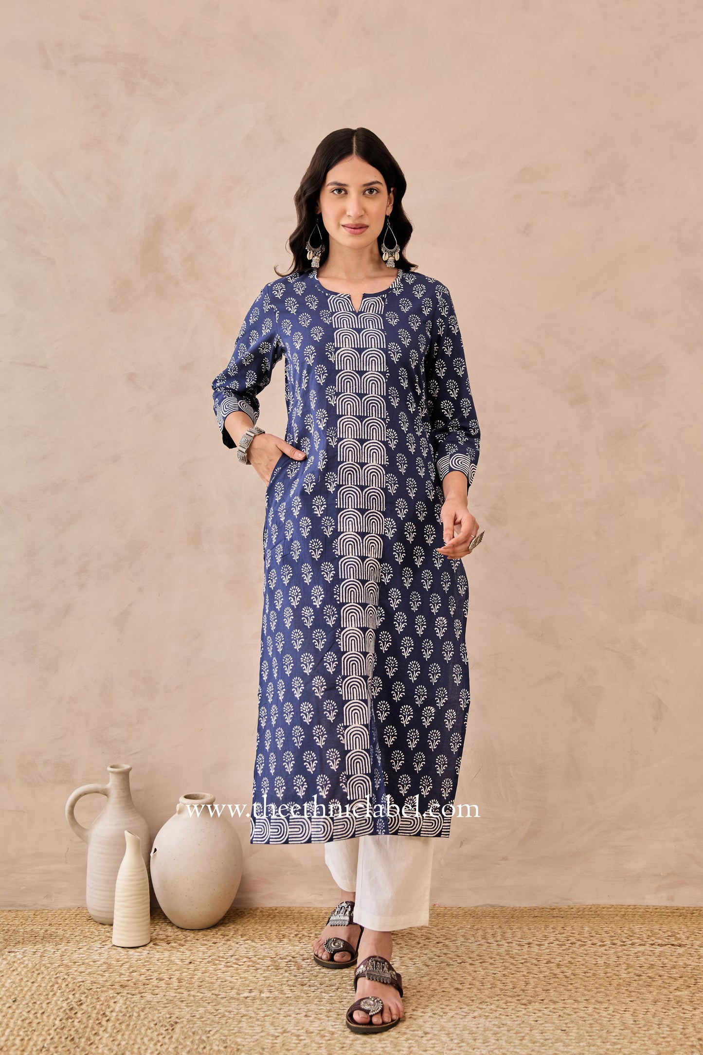 "Kurbat" Hand Blockprinted Cotton Kurta